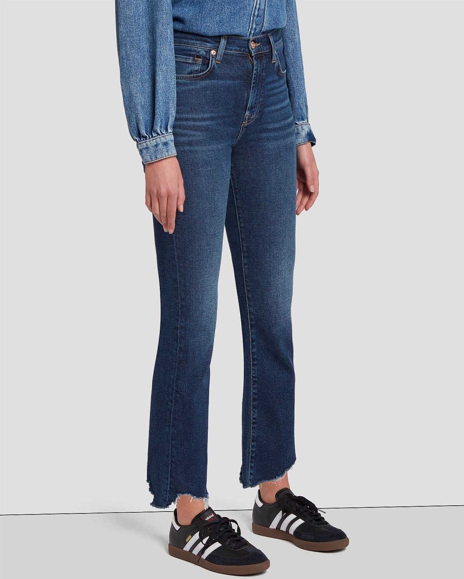 Donne 7 For All Mankind Jeans | Calza Slim Slim A Vita Alta Vintage Di Lusso Anima Profonda