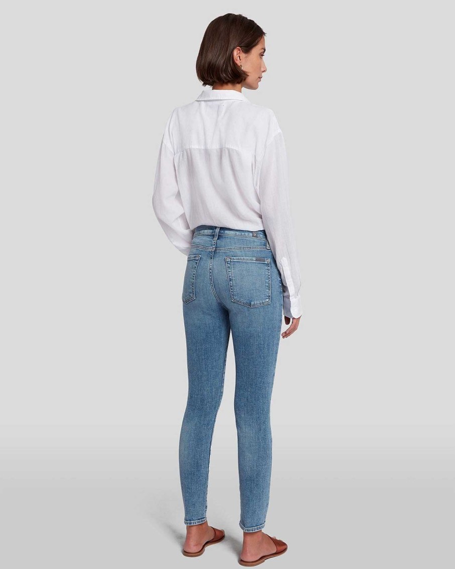 Donne 7 For All Mankind Jeans | Skinny Alla Caviglia A Vita Media In Stile Sloane Vintage Sloanvntg