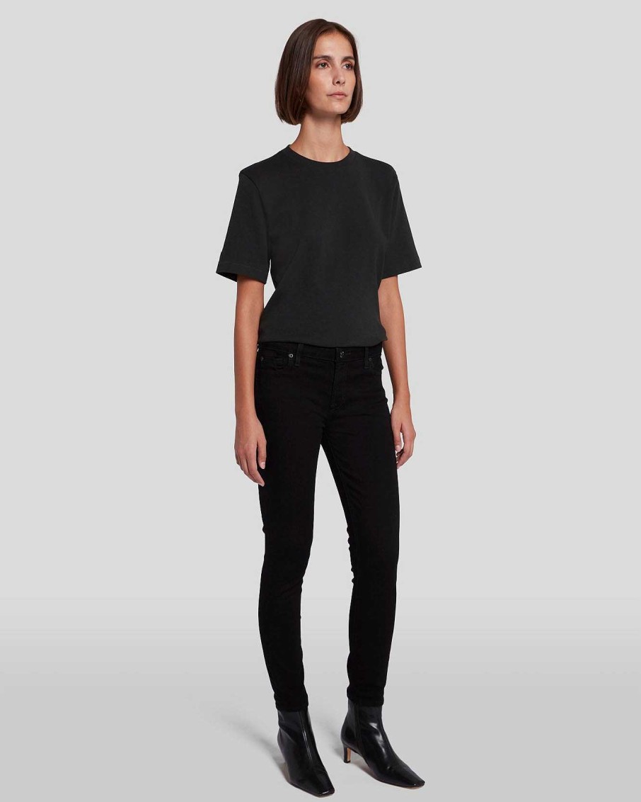 Donne 7 For All Mankind Jeans | B(Air) Caviglia Skinny Dentro Nero Risciacquato