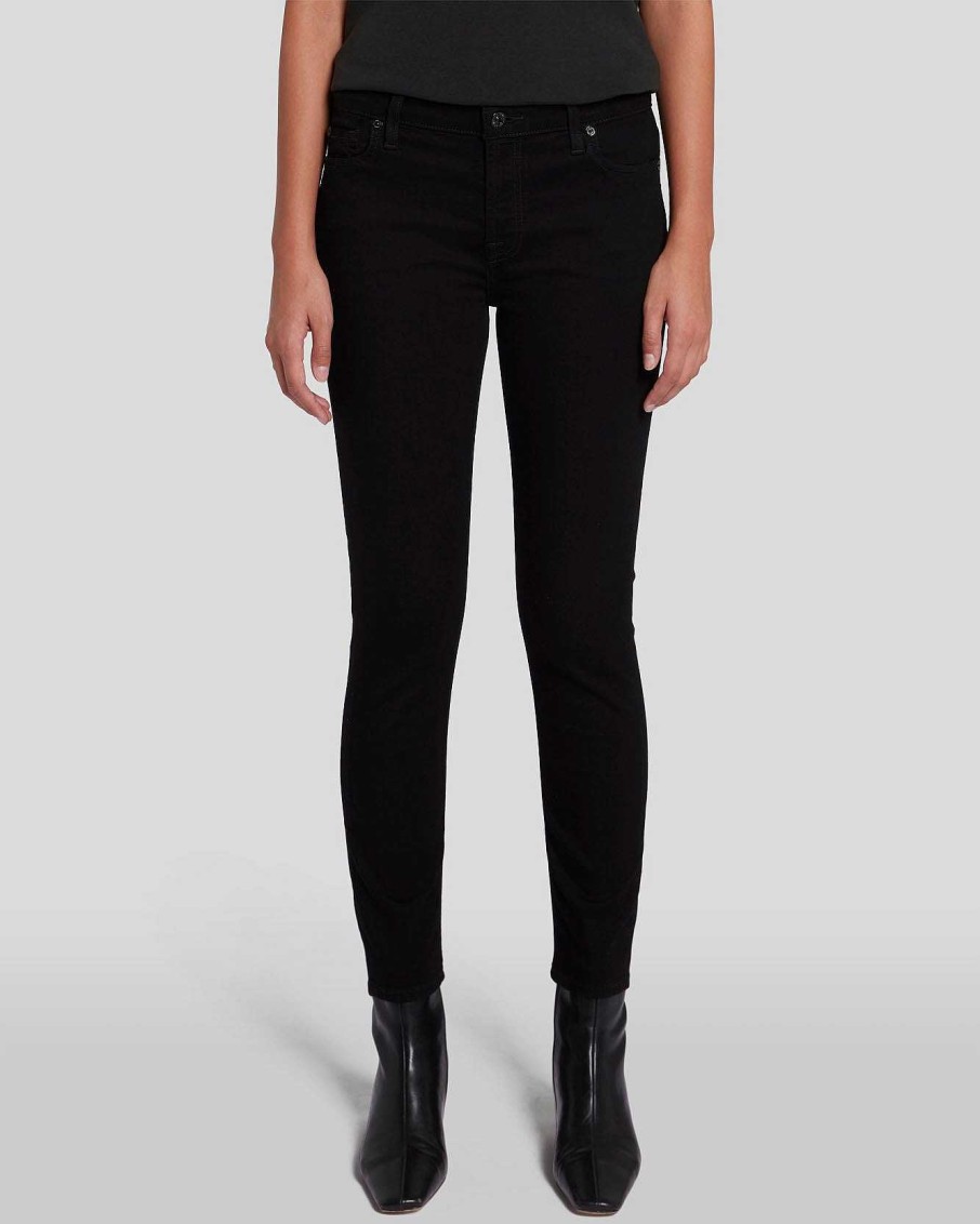 Donne 7 For All Mankind Jeans | B(Air) Caviglia Skinny Dentro Nero Risciacquato