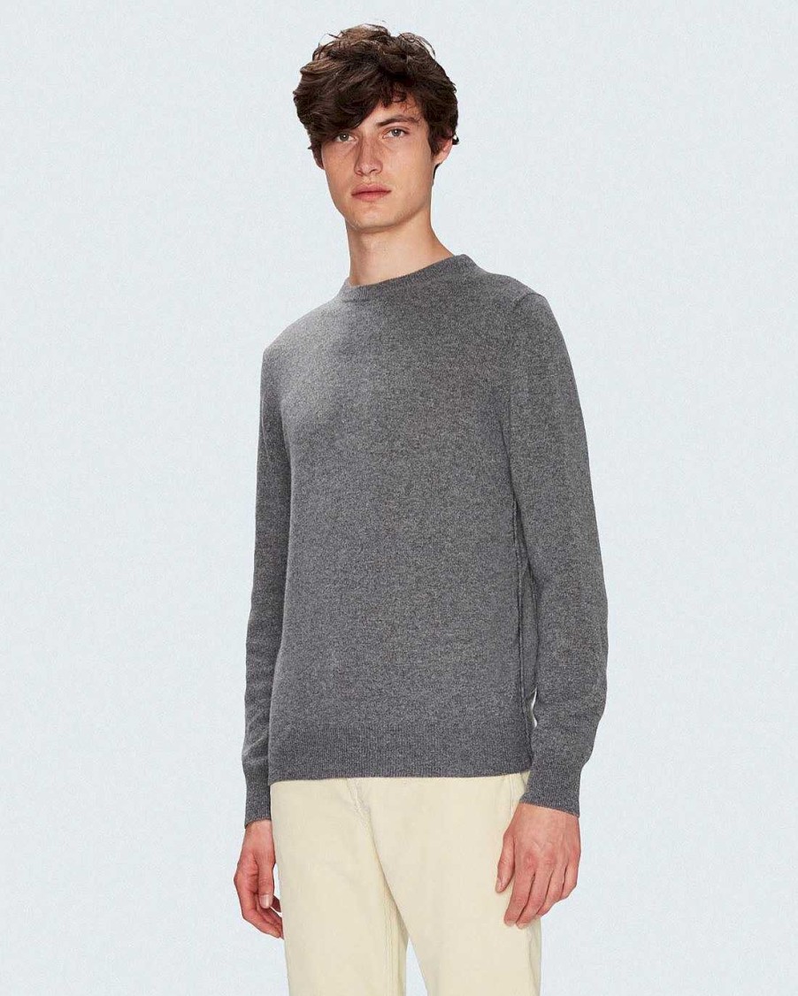 Uomo 7 For All Mankind Maglioni | Girocollo In Cashmere Grigio