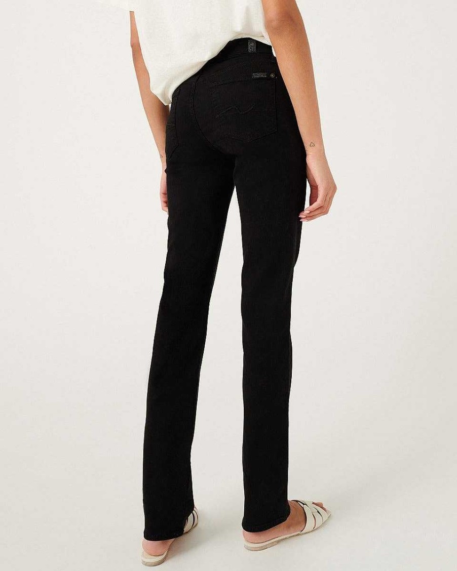 Donne 7 For All Mankind Jeans | B(Air) Kimmie In Denim Dritto In Nero Baiblack