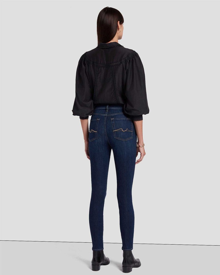 Donne 7 For All Mankind Jeans | Vita Alta Caviglia Skinny Dentro Diana