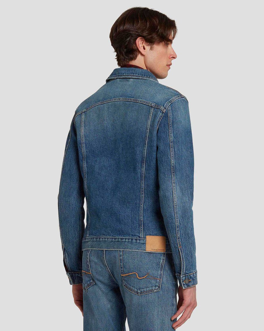 Uomo 7 For All Mankind Jeans | Giacca Da Camionista Perfetta Divagare