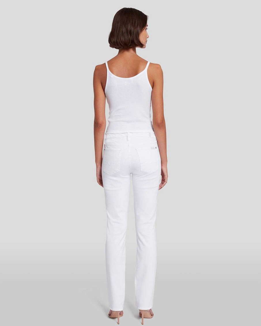 Donne 7 For All Mankind Jeans | Slim Illusion Kimmie Dritto Dentro Bianco Lussuoso