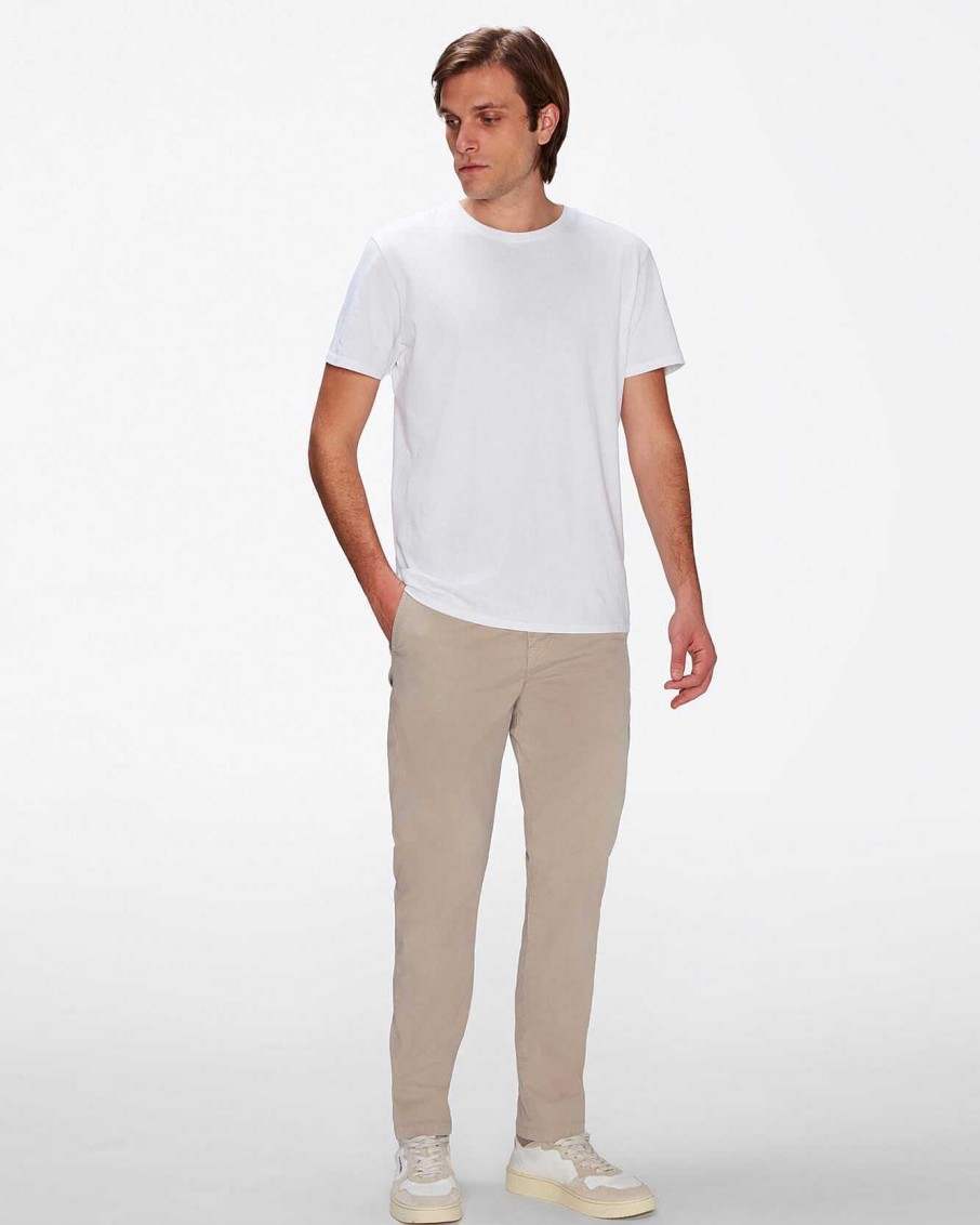 Uomo 7 For All Mankind Pantaloncini E Pantaloni | Airweft Twill Adrien Chino In Sesamo