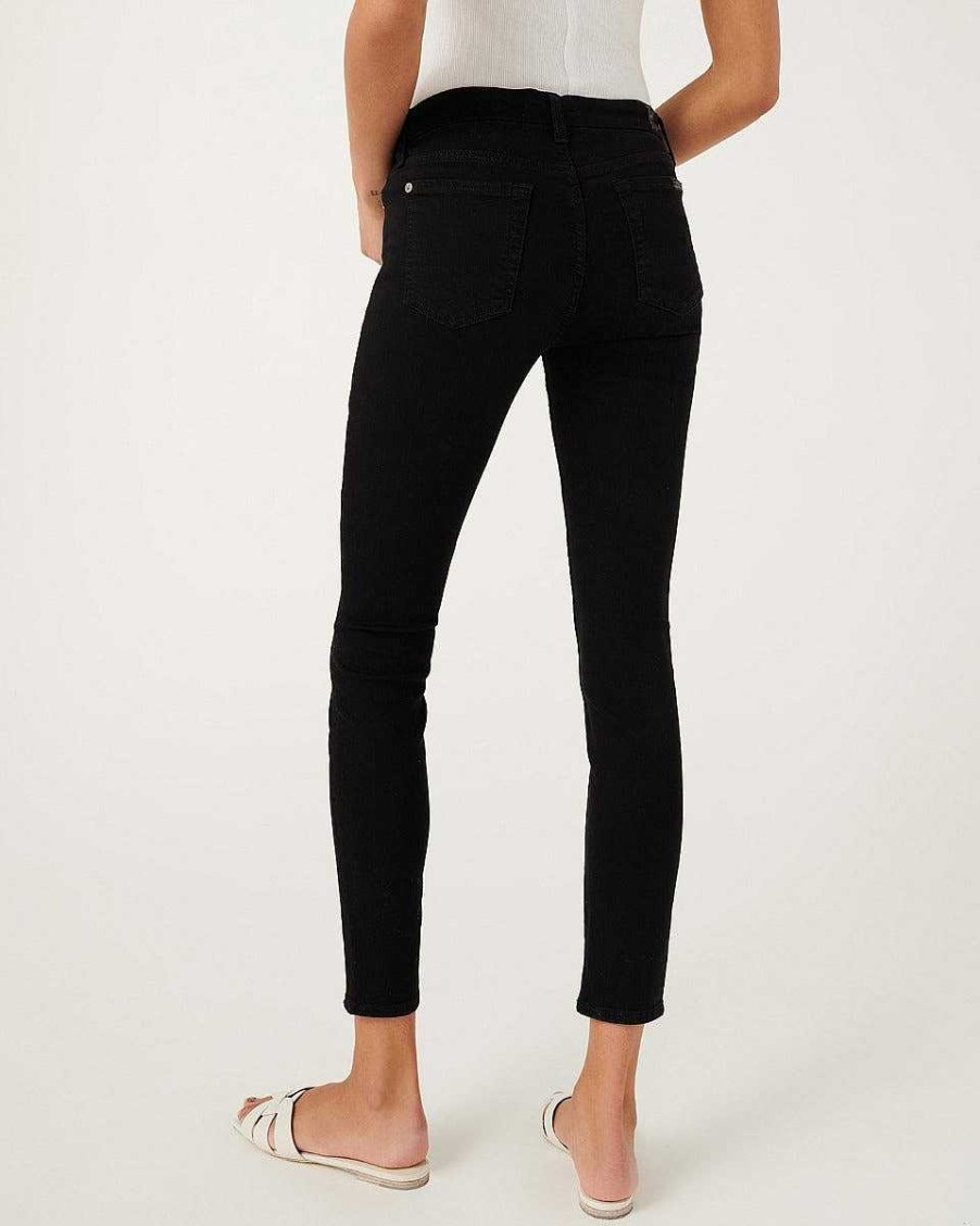 Donne 7 For All Mankind Jeans | B(Air) Jeans Skinny Alla Caviglia In Nero Baiblack