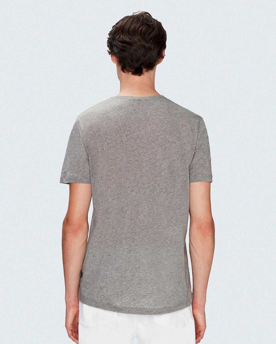 Uomo 7 For All Mankind Camicie | T-Shirt In Misto Cashmere Grigio Melange