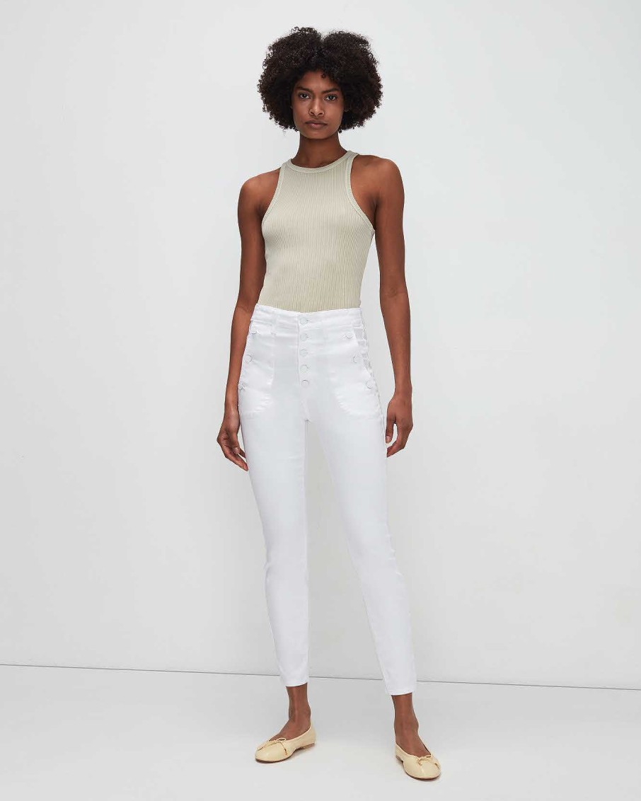 Donne 7 For All Mankind Jeans | Slim Illusion Portia In Bianco