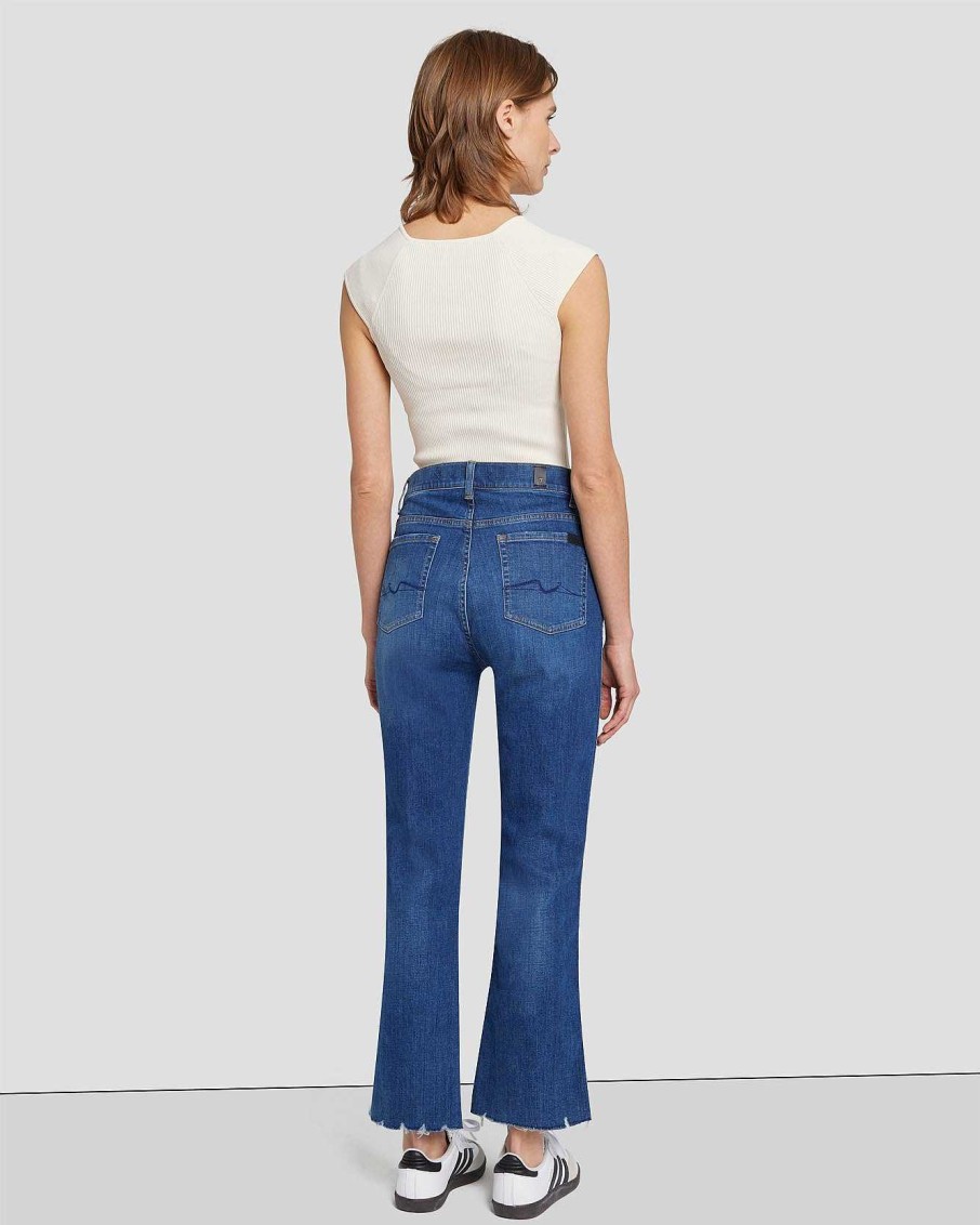 Donne 7 For All Mankind Jeans | Slim Illusion A Vita Alta Slim Kick In Alta Linea